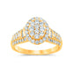 10 Karat Yellow Gold 1.00 Carat Diamonds Oval Ladies Ring-0229951-YG