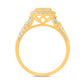 10 Karat Yellow Gold 1.00 Carat Diamonds Oval Ladies Ring-0229951-YG