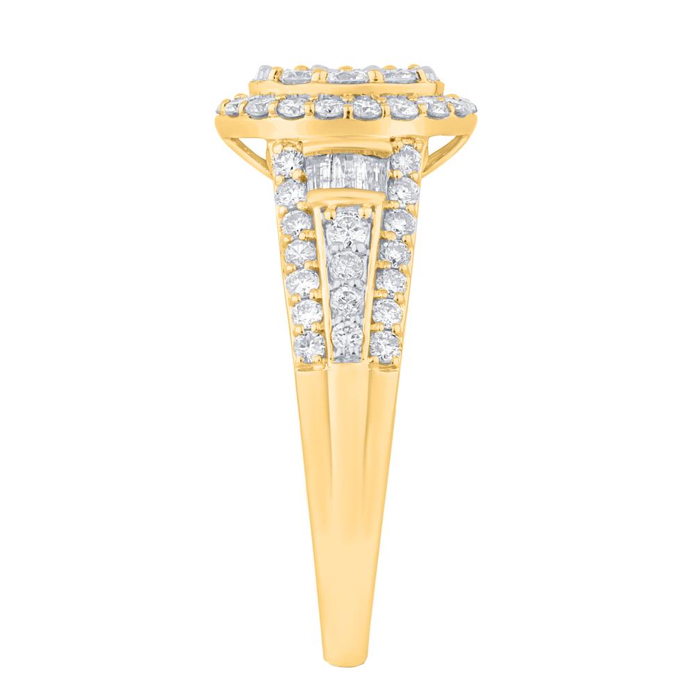 10 Karat Yellow Gold 1.00 Carat Diamonds Oval Ladies Ring-0229951-YG