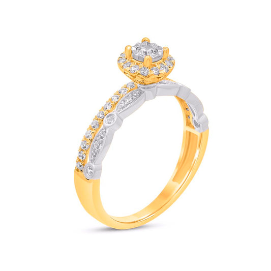 10 Karat Two-tone (Yellow and White) Gold 0.40 Carat Diamonds Ladies Ring-0229954-YW