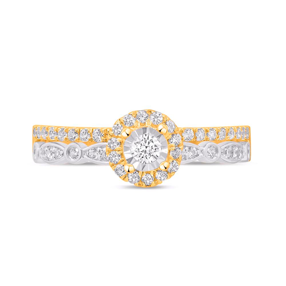 10 Karat Two-tone (Yellow and White) Gold 0.40 Carat Diamonds Ladies Ring-0229954-YW