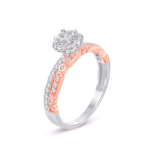 10 Karat Two-tone (Rose and White) Gold 0.40 Carat Diamonds Ladies Ring-0229955-WR