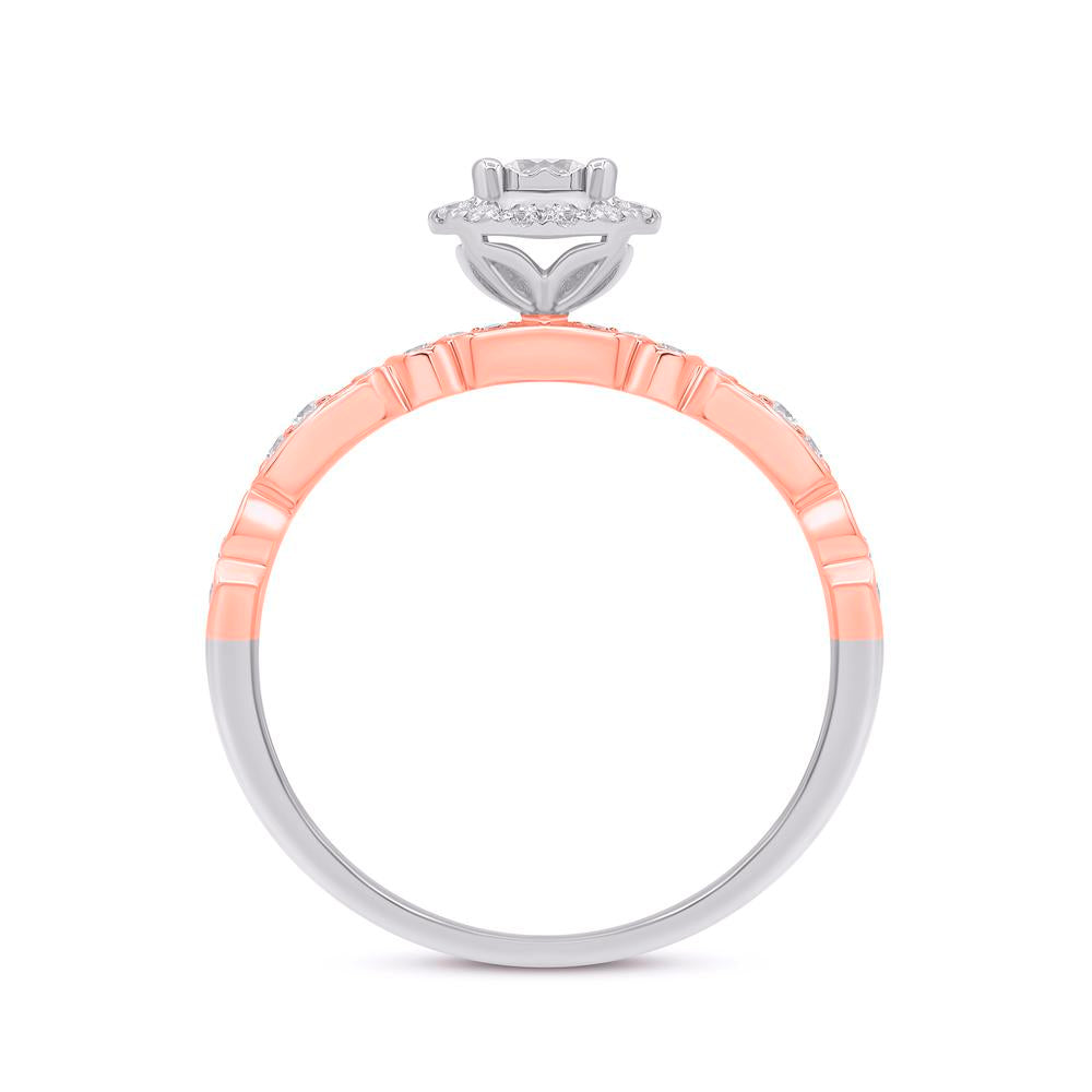 10 Karat Two-tone (Rose and White) Gold 0.40 Carat Diamonds Ladies Ring-0229955-WR