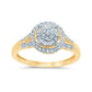 10 Karat Yellow Gold 0.25 Carat Diamonds Round Ladies Ring-0229956-YG