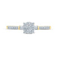 10 Karat Yellow Gold 0.15 Carat Diamonds Round Ladies Ring-0229958-YG