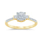 10 Karat Yellow Gold 0.15 Carat Diamonds Round Ladies Ring-0229958-YG