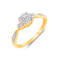 10 Karat Yellow Gold 0.15 Carat Diamonds Round Ladies Ring-0229959-YG