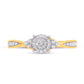 10 Karat Yellow Gold 0.15 Carat Diamonds Round Ladies Ring-0229959-YG