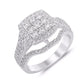10 Karat White Gold 1.50 Carat Diamonds Cushion Ladies Ring-0229961-WG
