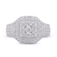 10 Karat White Gold 1.50 Carat Diamonds Cushion Ladies Ring-0229961-WG
