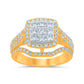 10 Karat Yellow Gold 1.50 Carat Diamonds Cushion Ladies Ring-0229961-YG