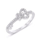 10 Karat White Gold 0.15 Carat Diamonds Key Ladies Ring-0229962-WG