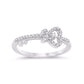 10 Karat White Gold 0.15 Carat Diamonds Key Ladies Ring-0229962-WG