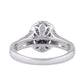 10 Karat White Gold 0.50 Carat Diamonds Oval Ladies Ring-0229981-WG
