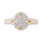 10 Karat Two-Tone (Yellow and White) Gold 0.50 Carat Diamonds Oval Ladies Ring-0229981-YW