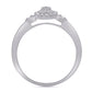 10 Karat White Gold 0.16 Carat Diamonds Oval Ladies Ring-0232182-WG