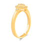 10 Karat Yellow Gold 0.16 Carat Diamonds Oval Ladies Ring-0232182-YG
