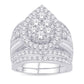 10 Karat White Gold 3.00 Carat Diamonds Pear Ladies Ring-0232188-WG