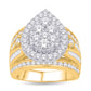 10 Karat Yellow Gold 3.00 Carat Diamonds Pear Ladies Ring-0232188-YG