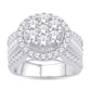 10 Karat White Gold 2.00 Carat Diamonds Round Ladies Ring-0232190-WG