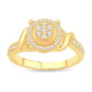 10 Karat Yellow Gold 0.30 Carat Diamonds Round Ladies Ring-0232197-YG