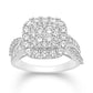 10 Karat White Gold 1.49 Carat Diamonds Cushion Ladies Ring-0232238-WG