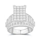 10 Karat White Gold 4.00 Carat Diamonds Cinderella Ladies Ring-0232922-WG