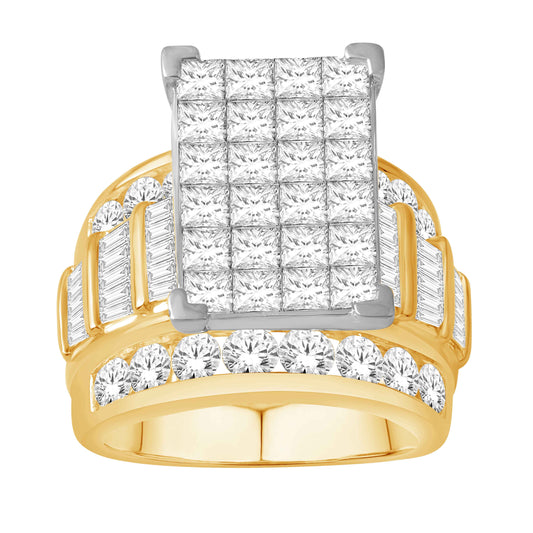 10 Karat Yellow Gold 5.00 Carat Diamonds Cinderella Ladies Ring-0232924-YG