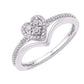 10 Karat White Gold 0.20 Carat Diamonds Heart Ladies Ring-0242363-WG