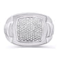 10 Karat White Gold 0.38 Carat Diamonds Cushion Men's Ring-0325011-WG