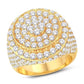 10 Karat All Yellow Gold 5.43 Carat Diamonds Round Men's Ring-0325686-ALY