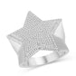 10 Karat White Gold 1.14 Carat Diamonds Star Men's Ring-0325725-WG