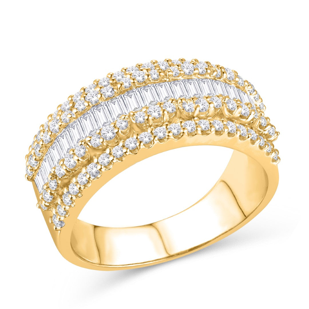 10 Karat All Yellow Gold 1.86 Carat Diamonds Classic Men's Ring-0326048-ALY
