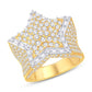 10 Karat Two-Tone (Yellow and White) Gold 5.25 Carat Diamonds Star Men's Ring-0326055-YW