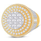 10 Karat Two-Tone (Yellow and White) Gold 3.00 Carat Diamonds Round Men's Ring-0326064-YW