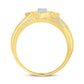 10 Karat Two-Tone (Yellow and White) Gold 0.46 Carat Diamonds Fashion Men's Ring-0326110-YW