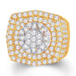 10 Karat Two-Tone (Yellow and White) Gold 2.73 Carat Diamonds Designer Men's Ring-0326127-YW