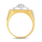 10 Karat Two-Tone (Yellow and White) Gold 2.56 Carat Diamonds Fancy Men's Ring-0326132-YW