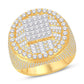 10 Karat Two-Tone (Yellow and White) Gold 3.62 Carat Diamonds Designer Men's Ring-0326924-YW-S