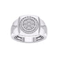 10 Karat White Gold 0.50 Carat Diamonds Round Men's Ring-0327011-WG