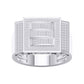 10 Karat White Gold 0.40 Carat Diamonds Classic Men's Ring-0327020-WG