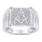 10 Karat White Gold 0.15 Carat Diamonds Fashion Men's Ring-0327031-WG