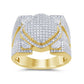 10 Karat Yellow Gold 1.14 Carat Diamonds Fashion Men's Ring-0329219-YG