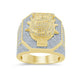 10 Karat Yellow Gold 1.15 Carat Diamonds Fashion Men's Ring-0329233-YG
