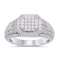 10 Karat White Gold 1.14 Carat Diamonds Heptagon Men's Ring-0329321-WG