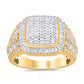 10 Karat Yellow Gold 2.00 Carat Diamonds Designer Men's Ring-0329332-YG