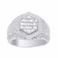 10 Karat White Gold 1.00 Carat Diamonds Designer Men's Ring-0329336-WG