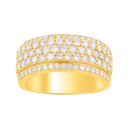 10 Karat Yellow Gold 1.88 Carat Diamonds Classic Men's Ring-0329704-YG