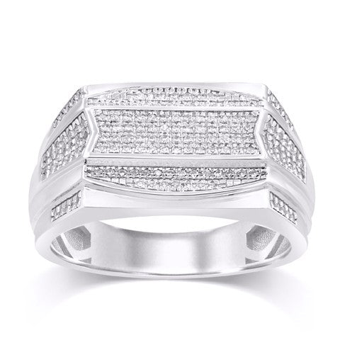 10 Karat White Gold 0.33 Carat Diamonds Fashion Men's Ring-0329864-WG