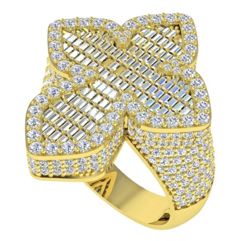 10 Karat Yellow Gold 3.02 Carat Diamonds Fashion Men's Ring-0330003-YG